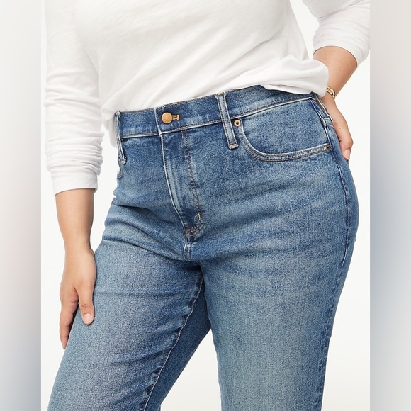 J Crew NEW NWT Womens 28 Blue Denim High Rise Straight Leg Jeans - Picture 3 of 4